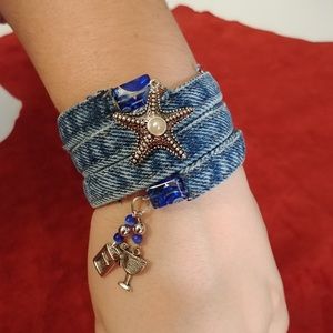 Recycled Denim Beachy Bracelet